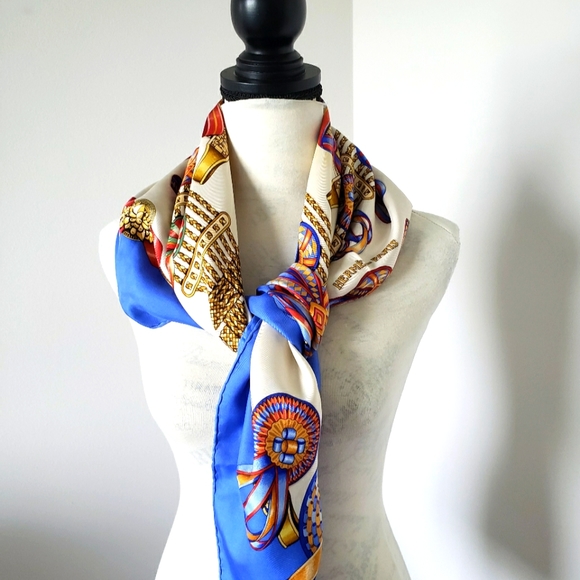 Hermes Accessories - Authentic Hermes silk scarf 90X90cm